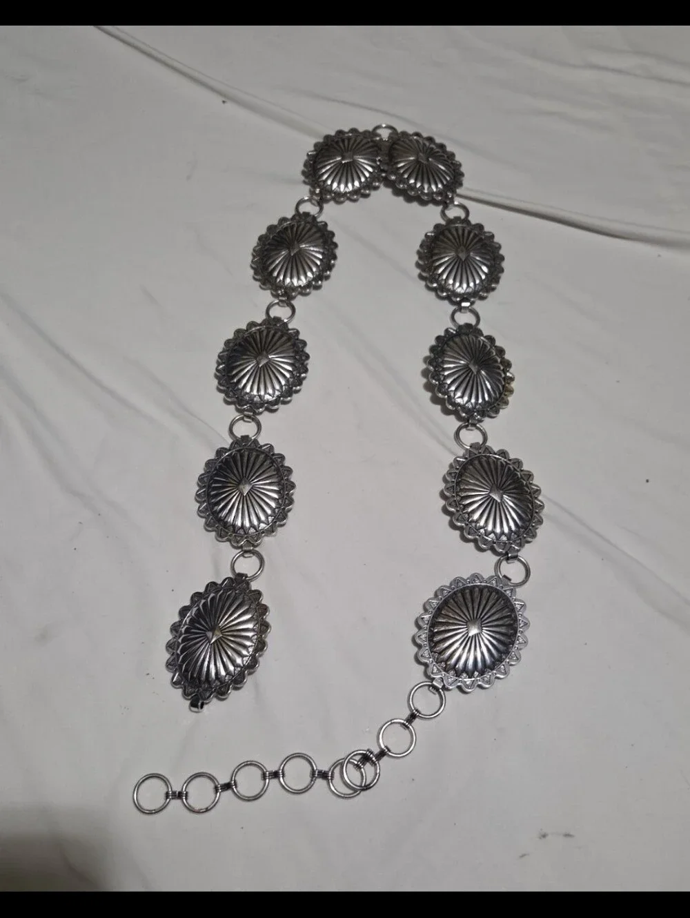 Chic sterling silver 42 inch womens concho belt #30